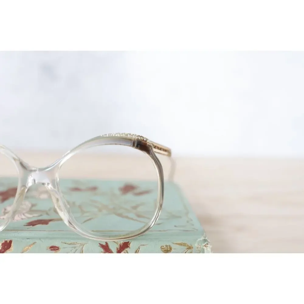 Vintage 1970s Pathway Optical Rhinestone Eyeglasses NOS Grandma Retro